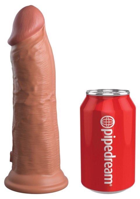 8 Inch 2Density Vibrating Cock Caramel skin tone