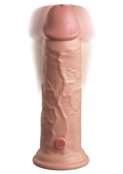 8 Inch 2Density Vibrating Cock Light skin tone