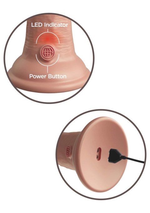 8 Inch 2Density Vibrating Cock Light skin tone