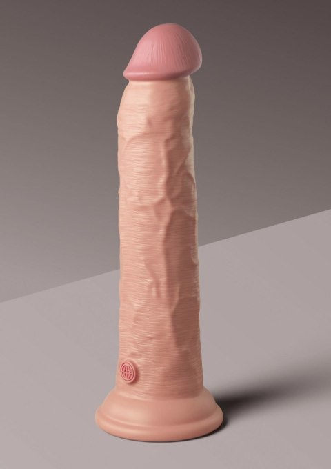 9 Inch 2Density Vibrating Cock Light skin tone