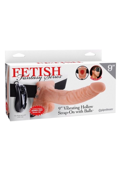 9in. Vibrating Hollow Strap-On Light skin tone 9in. Vibrating Hollow Strap-On Light skin tone