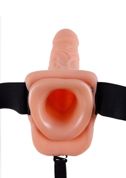 9in. Vibrating Hollow Strap-On Light skin tone 9in. Vibrating Hollow Strap-On Light skin tone