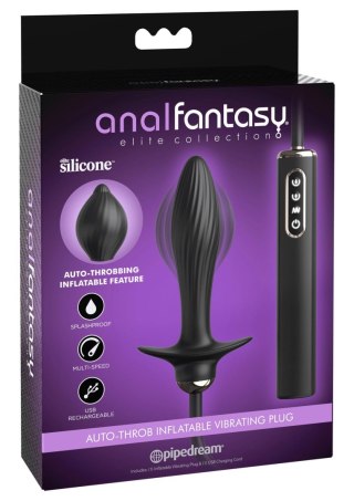Auto Throb Inflatable Plug Black