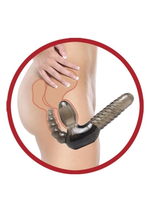 Strap-On with Anal Stimulator Grey