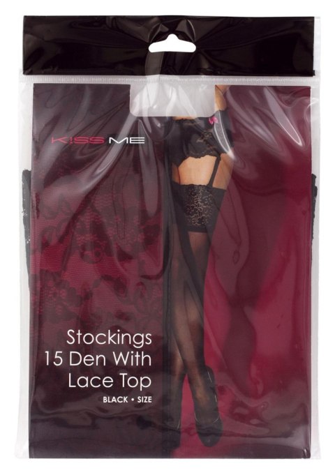Bielizna-Pończochy Czarne S/M """"Kiss Me"""" Bielizna-Pończochy Czarne S/M """"Kiss Me""""