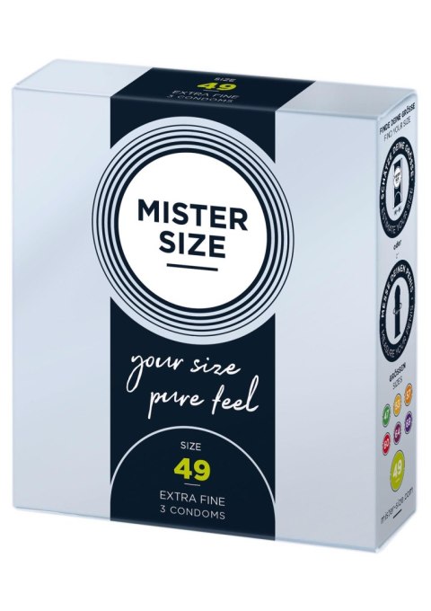 MISTER SIZE 49mm Condoms 3pcs Natural MISTER SIZE 49mm Condoms 3pcs Natural
