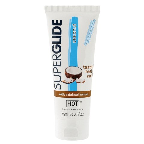 Żel-HOT Superglide COCONUT- 75ml edible lubricant waterbased Żel-HOT Superglide COCONUT- 75ml edible lubricant waterbased