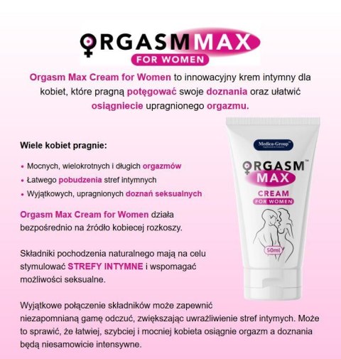 Żel/sprej - Orgasm Max cream for women 50 ml Żel/sprej - Orgasm Max cream for women 50 ml