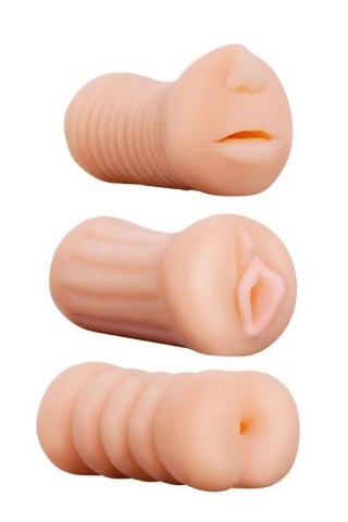 REALSTUFF 3 IN 1 MASTURBATORS FLESH