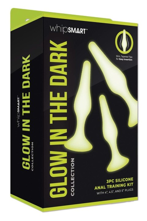 WHIPSMART 3 PCS GLOW IN THE DARK SILICONE ANAL TRAINING KIT WHIPSMART 3 PCS GLOW IN THE DARK SILICONE ANAL TRAINING KIT