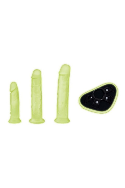 WHIPSMART 4 PCS GLOW IN THE DARK PEGGING KIT WITH 6, 8 AND 9 INCH DILDOS WHIPSMART 4 PCS GLOW IN THE DARK PEGGING KIT WITH 6, 8 AND 9 INCH DILDOS