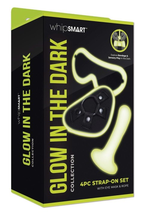 WHIPSMART 4 PCS GLOW IN THE DARK STRAP-ON SET WITH EYEMASK & SILK ROPE WHIPSMART 4 PCS GLOW IN THE DARK STRAP-ON SET WITH EYEMASK & SILK ROPE