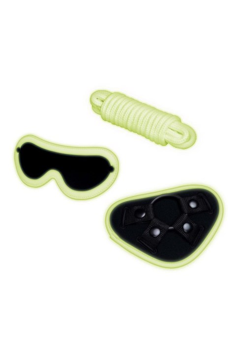 WHIPSMART 4 PCS GLOW IN THE DARK STRAP-ON SET WITH EYEMASK & SILK ROPE WHIPSMART 4 PCS GLOW IN THE DARK STRAP-ON SET WITH EYEMASK & SILK ROPE