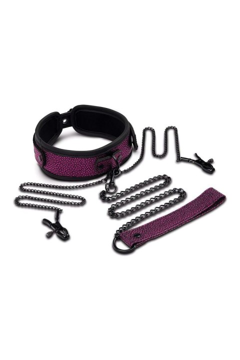 WHIPSMART DRAGON'S LAIR COLLAR, LEASH & NIPPLE CLIPS SET WHIPSMART DRAGON'S LAIR COLLAR, LEASH & NIPPLE CLIPS SET