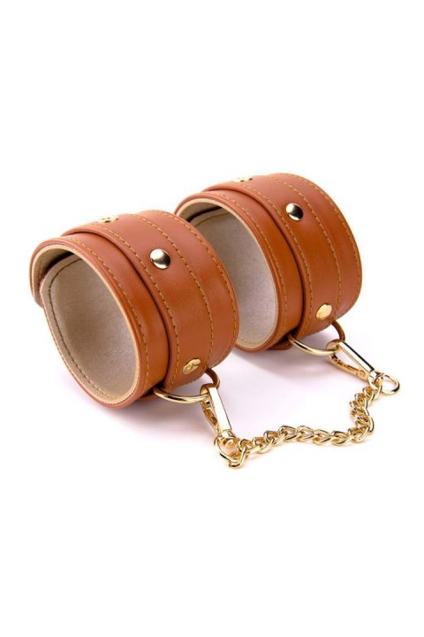 BLAZE ELITE ANKLE CUFFS COGNAC VEGAN LEATHER BLAZE ELITE ANKLE CUFFS COGNAC VEGAN LEATHER