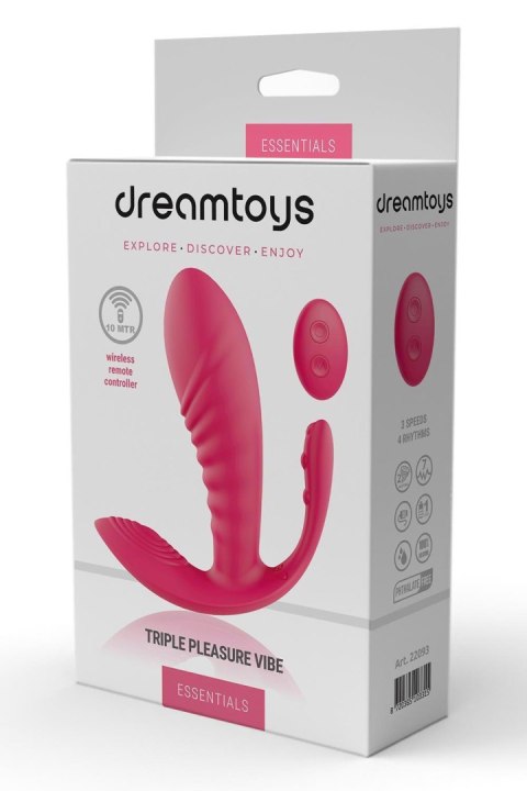 ESSENTIALS TRIPLE PLEASURE VIBE PINK ESSENTIALS TRIPLE PLEASURE VIBE PINK