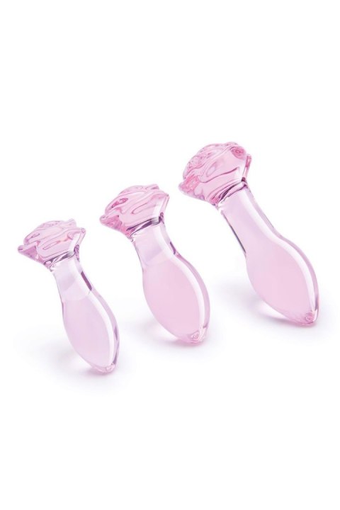 GLAZE GLASS ROSEBUD ANAL TRANING SET GLAZE GLASS ROSEBUD ANAL TRANING SET