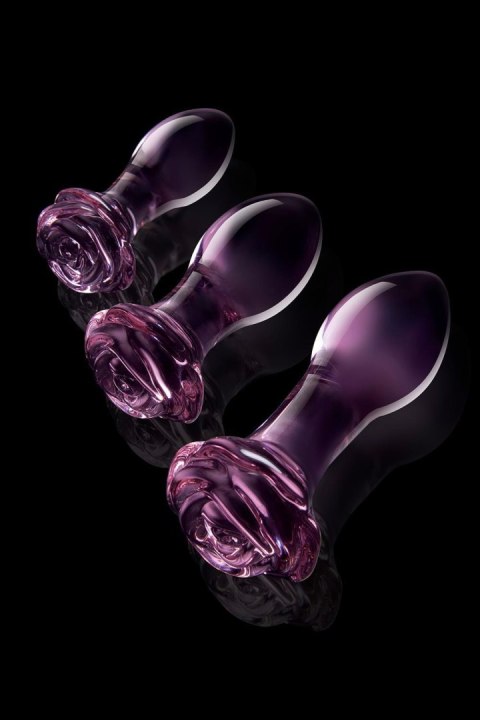 GLAZE GLASS ROSEBUD ANAL TRANING SET GLAZE GLASS ROSEBUD ANAL TRANING SET