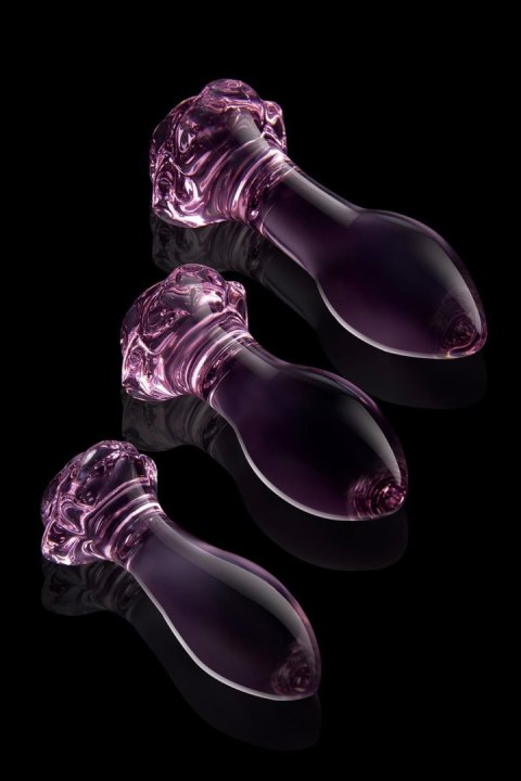 GLAZE GLASS ROSEBUD ANAL TRANING SET GLAZE GLASS ROSEBUD ANAL TRANING SET