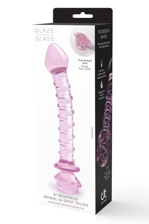 GLAZE GLASS ROSEBUD SPIRAL G-SPOT DILDO GLAZE GLASS ROSEBUD SPIRAL G-SPOT DILDO