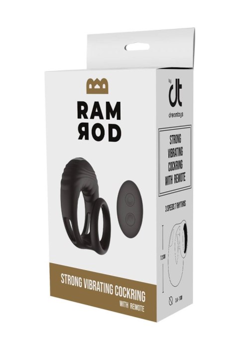 RAMROD STRONG VIBRATING COCKRING WITH REMOTE RAMROD STRONG VIBRATING COCKRING WITH REMOTE