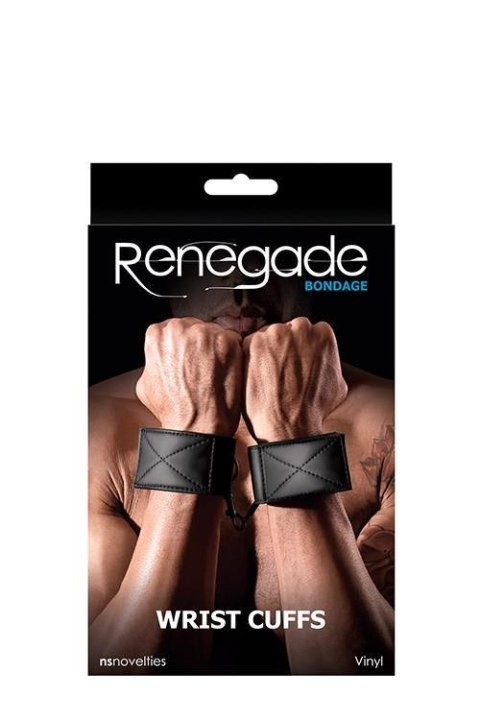 RENEGADE BONDAGE WRIST CUFFS BLACK RENEGADE BONDAGE WRIST CUFFS BLACK