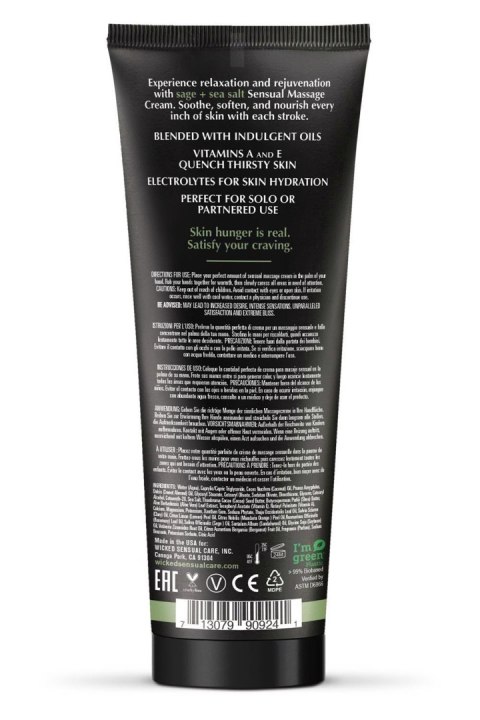 WICKED SENSUAL MASSAGE CREAM 120ML SAGE AND SEASAL SCENTED WICKED SENSUAL MASSAGE CREAM 120ML SAGE AND SEASAL SCENTED