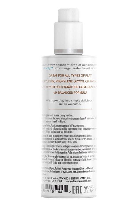 WICKED SIMPLY LUBRICANT BROWN SUGAR 120ML WICKED SIMPLY LUBRICANT BROWN SUGAR 120ML
