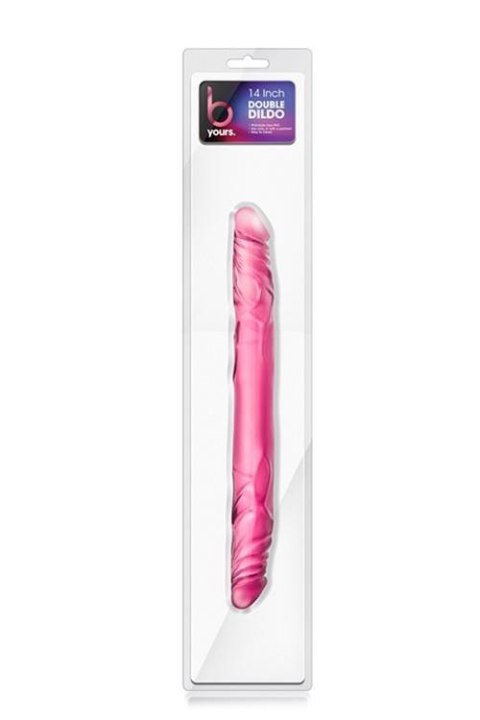 B YOURS 14INCH DOUBLE DILDO PINK B YOURS 14INCH DOUBLE DILDO PINK