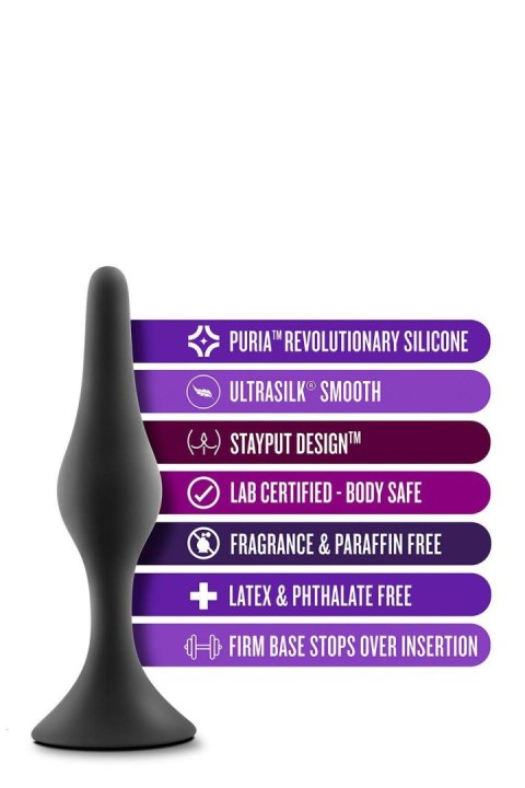 ANAL ADVENTURES PLATINUM SILICONE BEGINNER PLUG MEDIUM BLACK ANAL ADVENTURES PLATINUM SILICONE BEGINNER PLUG MEDIUM BLACK