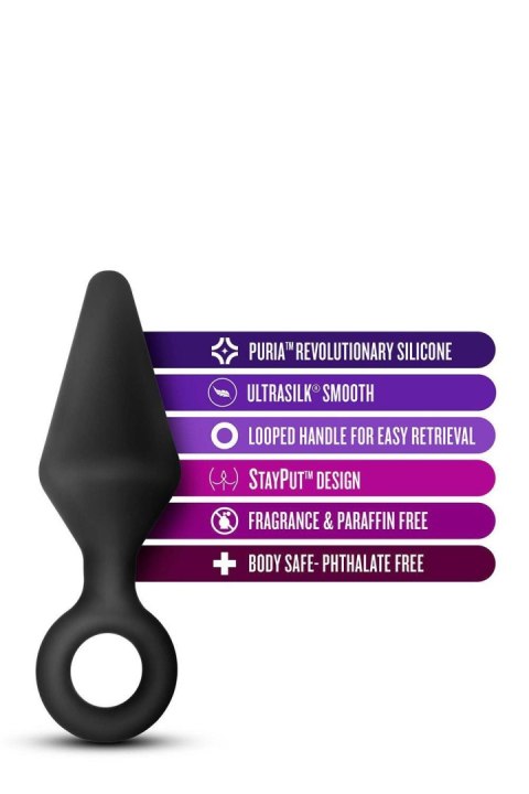 ANAL ADVENTURES PLATINUM SILICONE LOOP PLUG LARGE BLACK ANAL ADVENTURES PLATINUM SILICONE LOOP PLUG LARGE BLACK