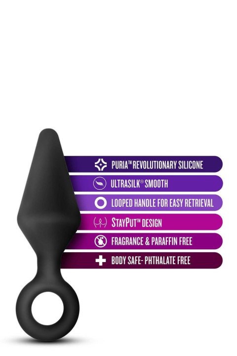 ANAL ADVENTURES PLATINUM SILICONE LOOP PLUG MEDIUM BLACK ANAL ADVENTURES PLATINUM SILICONE LOOP PLUG MEDIUM BLACK