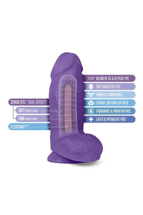 AU NATUREL BOLD CHUB 10" DILDO PURPLE AU NATUREL BOLD CHUB 10" DILDO PURPLE