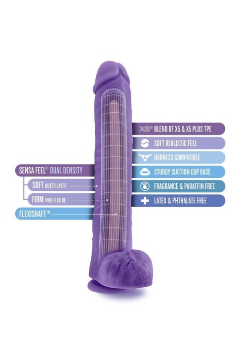 AU NATUREL BOLD DADDY 14" DILDO PURPLE AU NATUREL BOLD DADDY 14" DILDO PURPLE