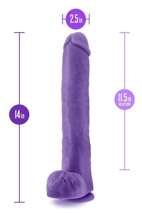 AU NATUREL BOLD DADDY 14" DILDO PURPLE AU NATUREL BOLD DADDY 14" DILDO PURPLE