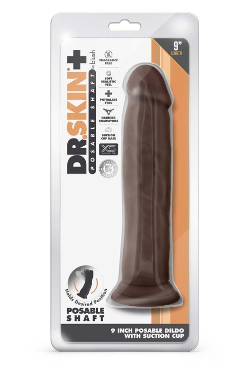 DR. SKIN PLUS 9 INCH POSABLE THICK DILDO CHOCOLATE DR. SKIN PLUS 9 INCH POSABLE THICK DILDO CHOCOLATE