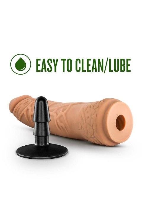 LOCK ON HEXANITE 7.5 INCH DILDO WITH SUCTION CUP ADAPTER MOCHA LOCK ON HEXANITE 7.5 INCH DILDO WITH SUCTION CUP ADAPTER MOCHA