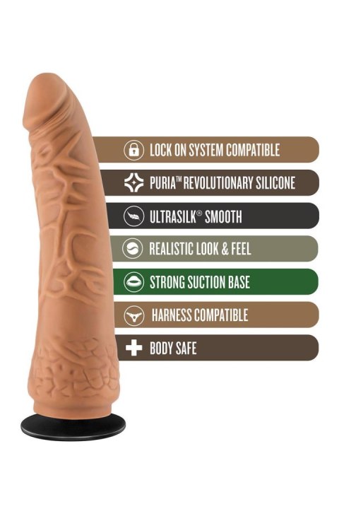 LOCK ON HEXANITE 7.5 INCH DILDO WITH SUCTION CUP ADAPTER MOCHA LOCK ON HEXANITE 7.5 INCH DILDO WITH SUCTION CUP ADAPTER MOCHA