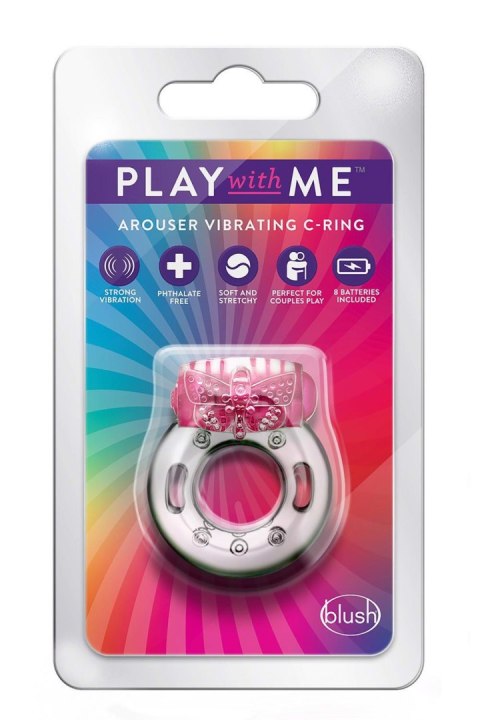 PLAY WITH ME AROUSER VIBRATING C-RING PINK PLAY WITH ME AROUSER VIBRATING C-RING PINK