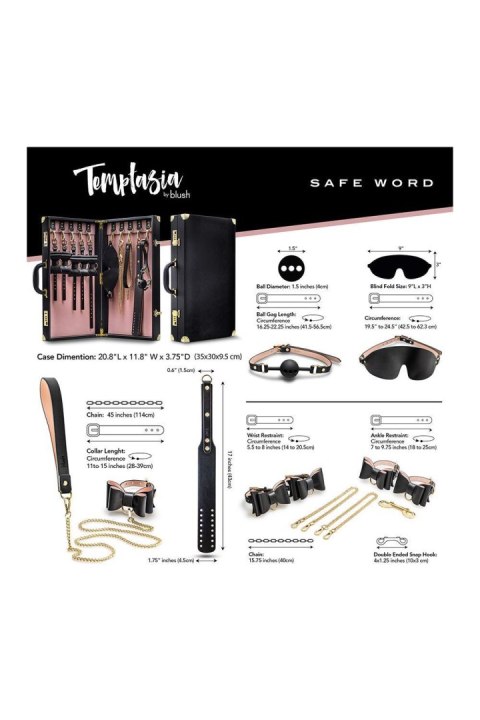 TEMPTASIA SAFE WORD BONDAGE KIT WITH SUITCASE BLACK TEMPTASIA SAFE WORD BONDAGE KIT WITH SUITCASE BLACK