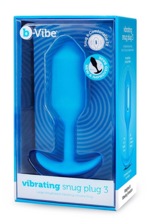 B-VIBE VIBRATING SNUG PLUG 3 BLUE B-VIBE VIBRATING SNUG PLUG 3 BLUE