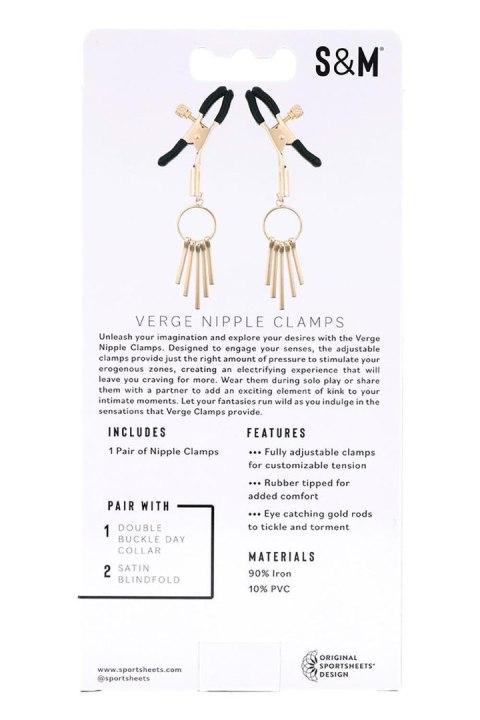 SEX AND MISCHIEF VERGE NIPPLE CLAMPS SEX AND MISCHIEF VERGE NIPPLE CLAMPS