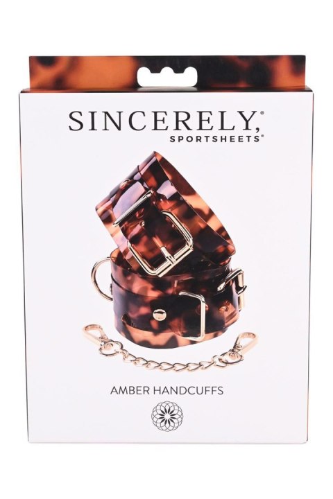 SPORTSHEETS AMBER HAND CUFFS SPORTSHEETS AMBER HAND CUFFS