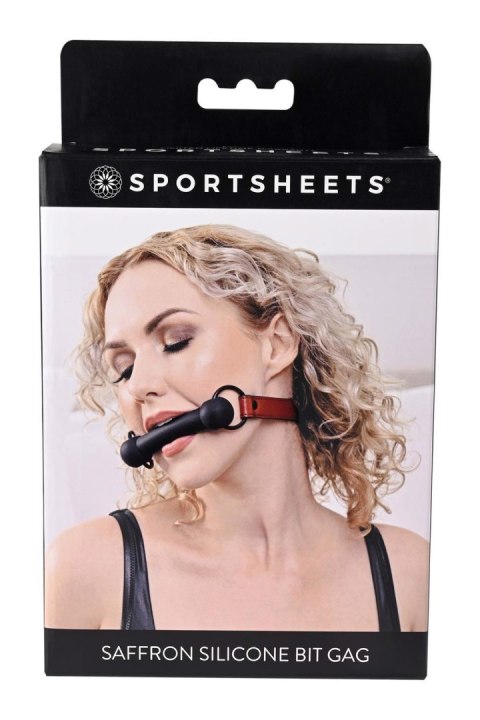 SPORTSHEETS SAFFRON SILICONE BIT GAG SPORTSHEETS SAFFRON SILICONE BIT GAG