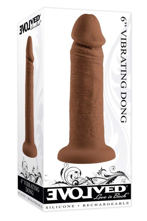 EVOLVED 6INCH VIBRATING DONG, DARK FLESH EVOLVED 6INCH VIBRATING DONG, DARK FLESH