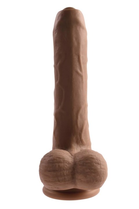 EVOLVED PEEK A BOO VIBRATING DILDO 8 INCH DARK