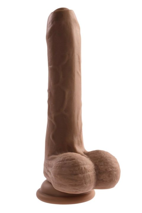 EVOLVED PEEK A BOO VIBRATING DILDO 8 INCH DARK