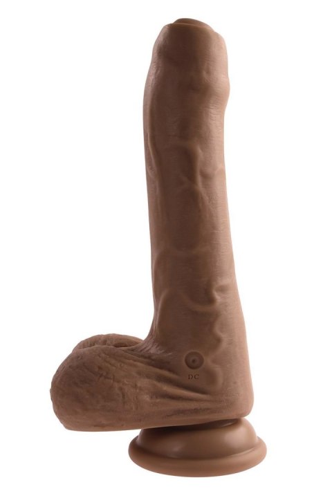 EVOLVED PEEK A BOO VIBRATING DILDO 8 INCH DARK