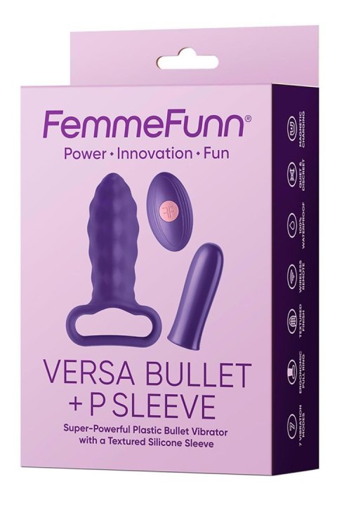 FEMMEFUNN VERSA BULLET WITH P SLEEVE DARK PURPLE FEMMEFUNN VERSA BULLET WITH P SLEEVE DARK PURPLE