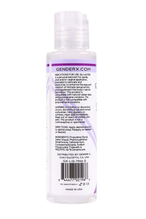 GENDER X SILI-WATER, 120ML GENDER X SILI-WATER, 120ML